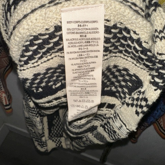 Free People Women's M Patchwork Sweater Dress Boho Size XS Bell Sleeve Belted - Picture 14 of 14